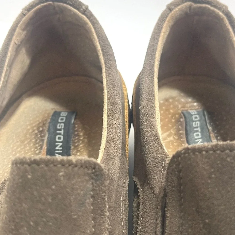 Bostonian Leather & Suede Slip On Moc Toe Loafers Driving Shoes 10 1/2 M Men's